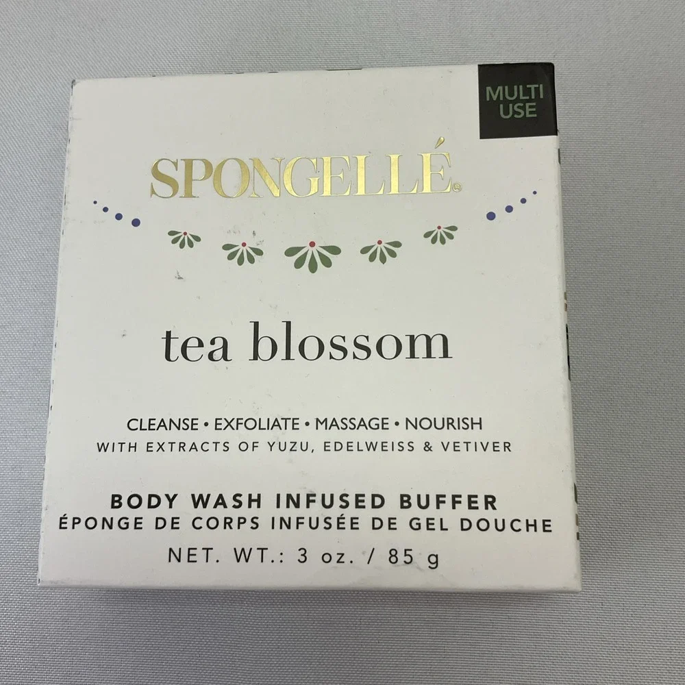 Spongelle Tea‎ Blossom Body Wash Infused Buffer Multi-Use 3oz/85g